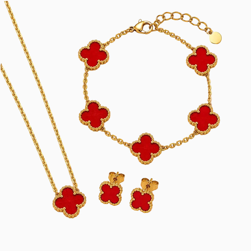 Ruby Clover Schmuckset ✨