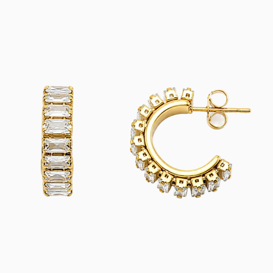 Celeste Crystal Hoops