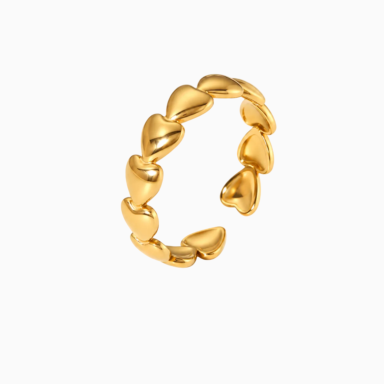 Golden Hearts Ring