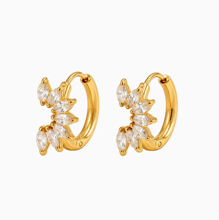 Floréa Crystal Hoops