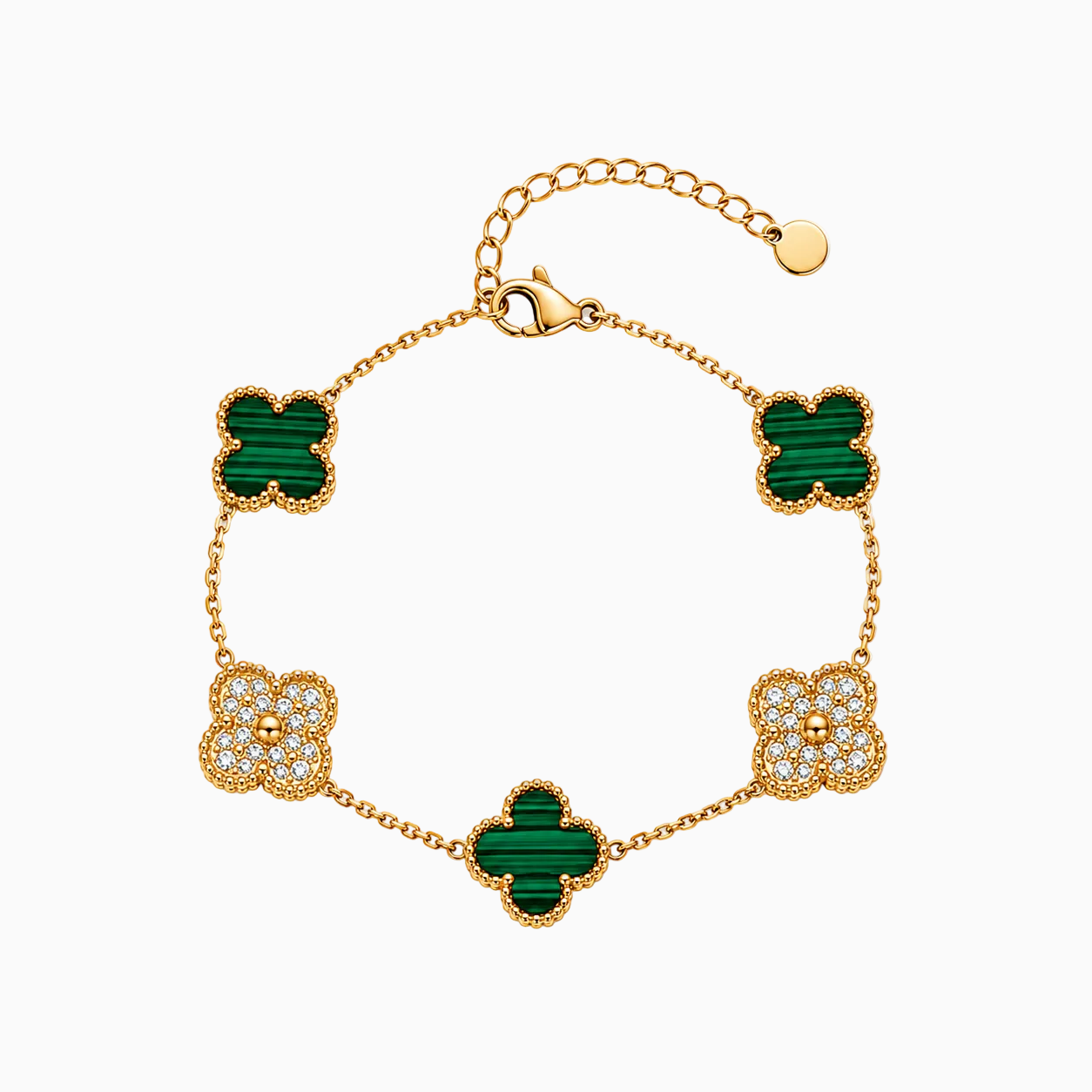 Emerald Clover Armband