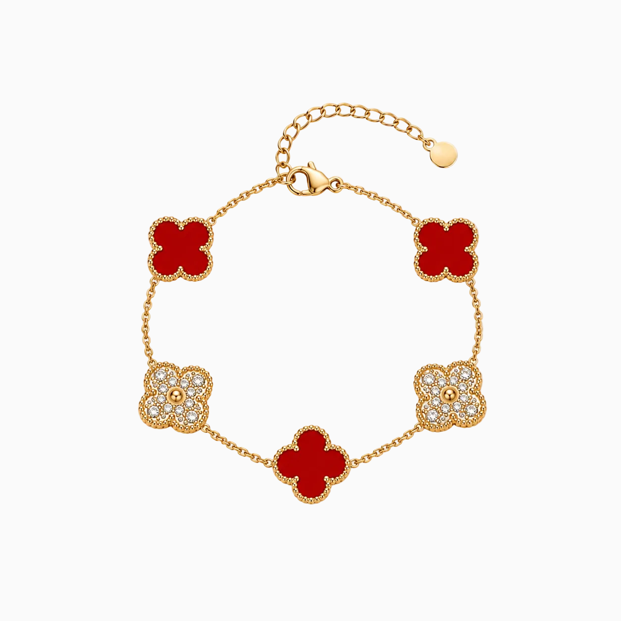 Ruby Clover Armband