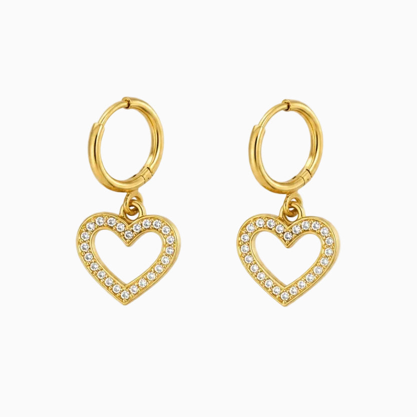Amora Heart Hoops
